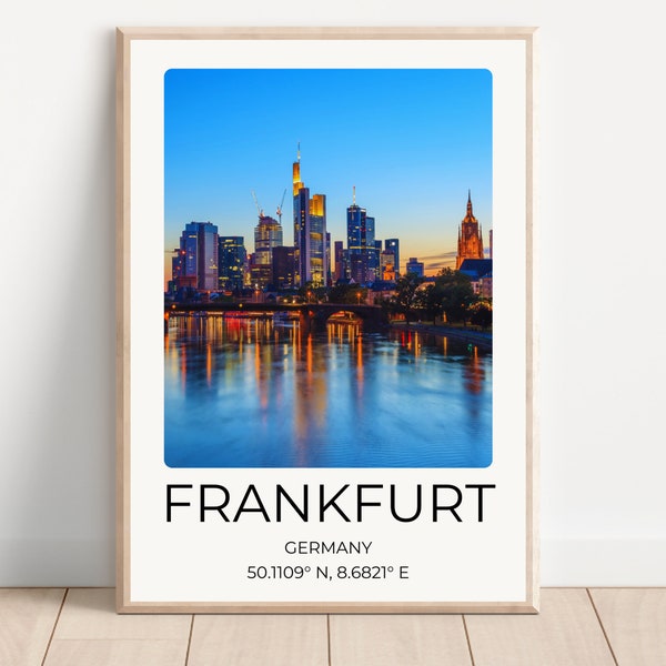 Frankfurt Poster Travel Print Frankfurt Travel Posters Frankfurt Travel Poster Germany Travel Wallart Travel illustrative poster cityposter