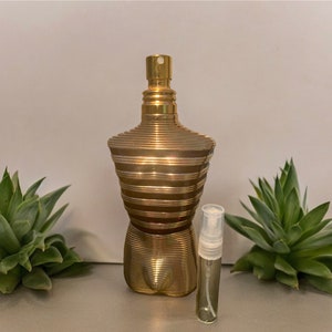 Le Male Elixir Parfum 5ml | Cologne Decant | Glass Atomizer Decant | Mens Sample Cologne | Travel Fragrance Spray | Mens Spray Perfume