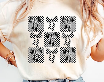 Checkered Bow Coquette Comfort Colors® T-Shirt