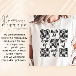 Checkered Bow Coquette Comfort Colors® T-Shirt image 10