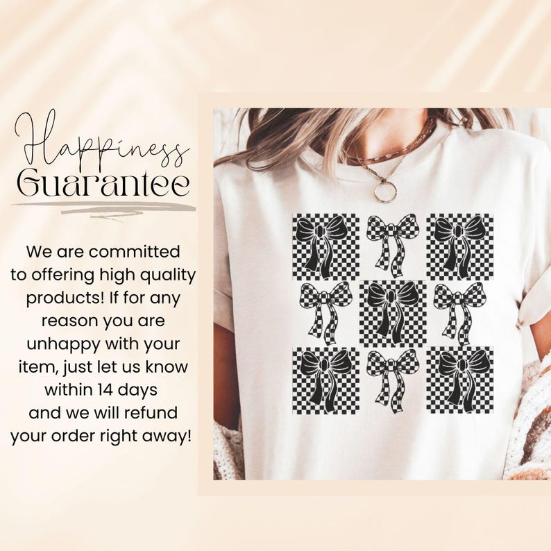 Checkered Bow Coquette Comfort Colors® T-Shirt image 10