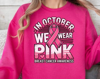 Breast Cancer Awareness Sweatshirt: Pink Ribbon Fighter Support