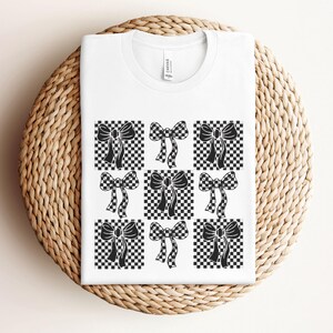 Checkered Bow Coquette Comfort Colors® T-Shirt image 8
