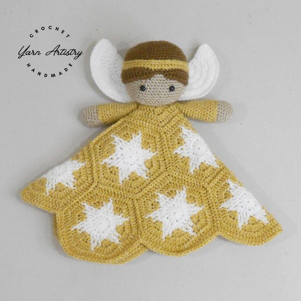 Heavenly Angelus Lovey Blanket - Crocheted Comfort for Your Little Angel