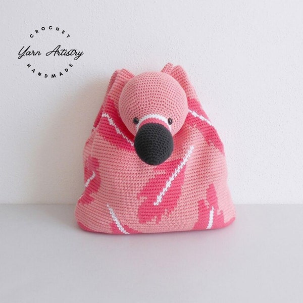 Flamingo Paradise Bag Pack - Stylish and Vibrant Crochet Backpack