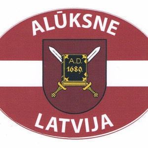 Round Latvian Flag Sticker Die Cut Decal Self Adhesive Vinyl Latvia LVA