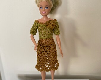 Openwork dress and panties for Barbie