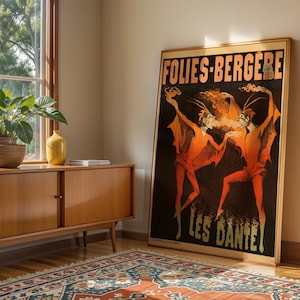Vintage Folies-Bergère Poster | Paris Cabaret Wall Art | French Theatre Decor | Circus Print Vintage Art Collectible