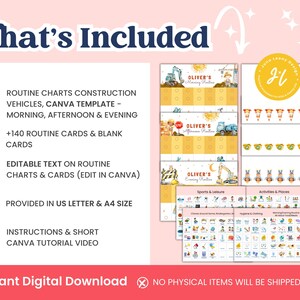 Kids Flip Routine Chart Editable Toddler Chore Chart Age 3+ Printable ...