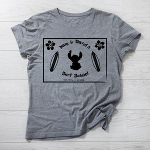 Nani and David Surf School Lilo Stitch WDW t-shirt design SVG PNG download Canva