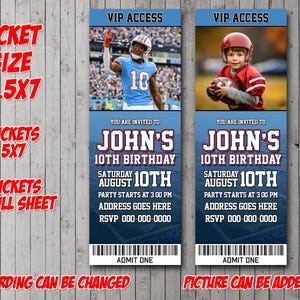 Titans-ticket geïnspireerde digitale feestuitnodiging, verjaardag, bedankkaart, vakantie, valentijn, babyshower