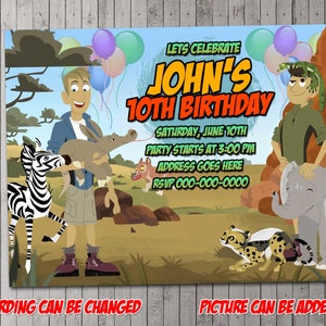 Invito digitale per feste Wild Kratts, compleanno, biglietto di ringraziamento, festa, San Valentino