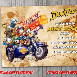 Invito digitale per feste Ducktails, compleanno, biglietto di ringraziamento, festa, San Valentino, baby shower