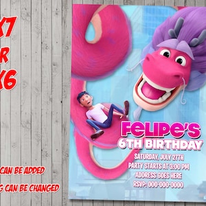 Wish Dragon Digital Party Invitation, compleanno, biglietto di ringraziamento, vacanza, San Valentino