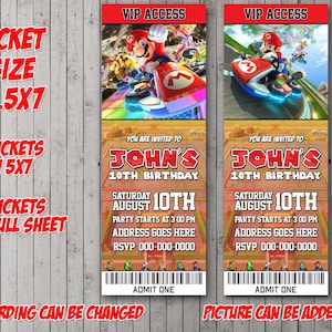 Convite de festa digital inspirado em Mario Kart, aniversário, cartão de agradecimento, feriado, dia dos namorados, chá de bebê