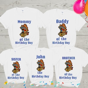 Cowboy Birthday Shirt-Personalized Cowboy Birthday Shirt-Kids Cowboy Shirt-Rodeo Birthday Shirt-Western Party-Custom Family Birthday Shirt