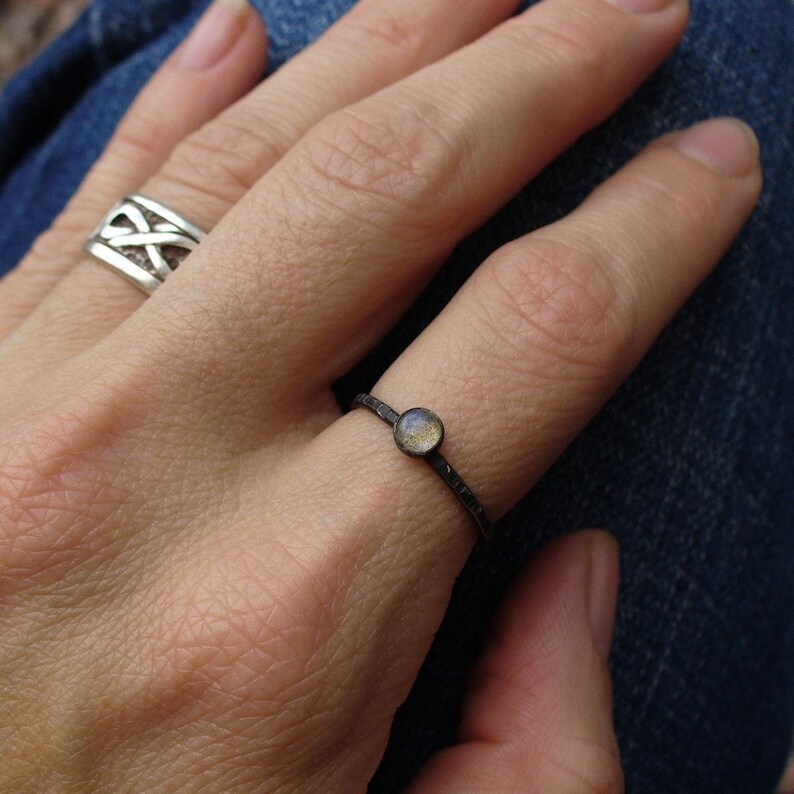 Labradorite Tiny Stacking Ring image 3