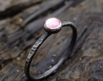 Tiny Stacking Ring - Pink Blush