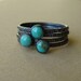Tiny Turquoise Stacking Ring - Sterling and Fine Silver - Gemstone ...
