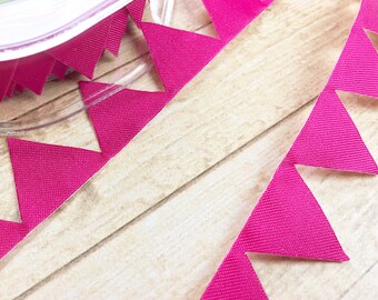 Fuchsia Banner Adhesive Ribbon, Satin, Scrapbook, Flag, Birthday, Card Making, Decor, Girl, Celebrate, Easter, Baby Shower, Love - 1" wide