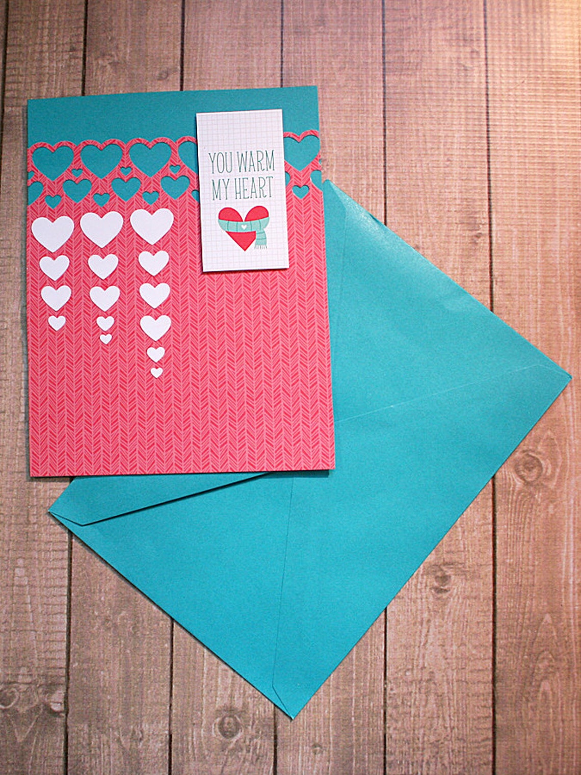 You Warm My Heart Note Card Hearts Valentine's Day | Etsy