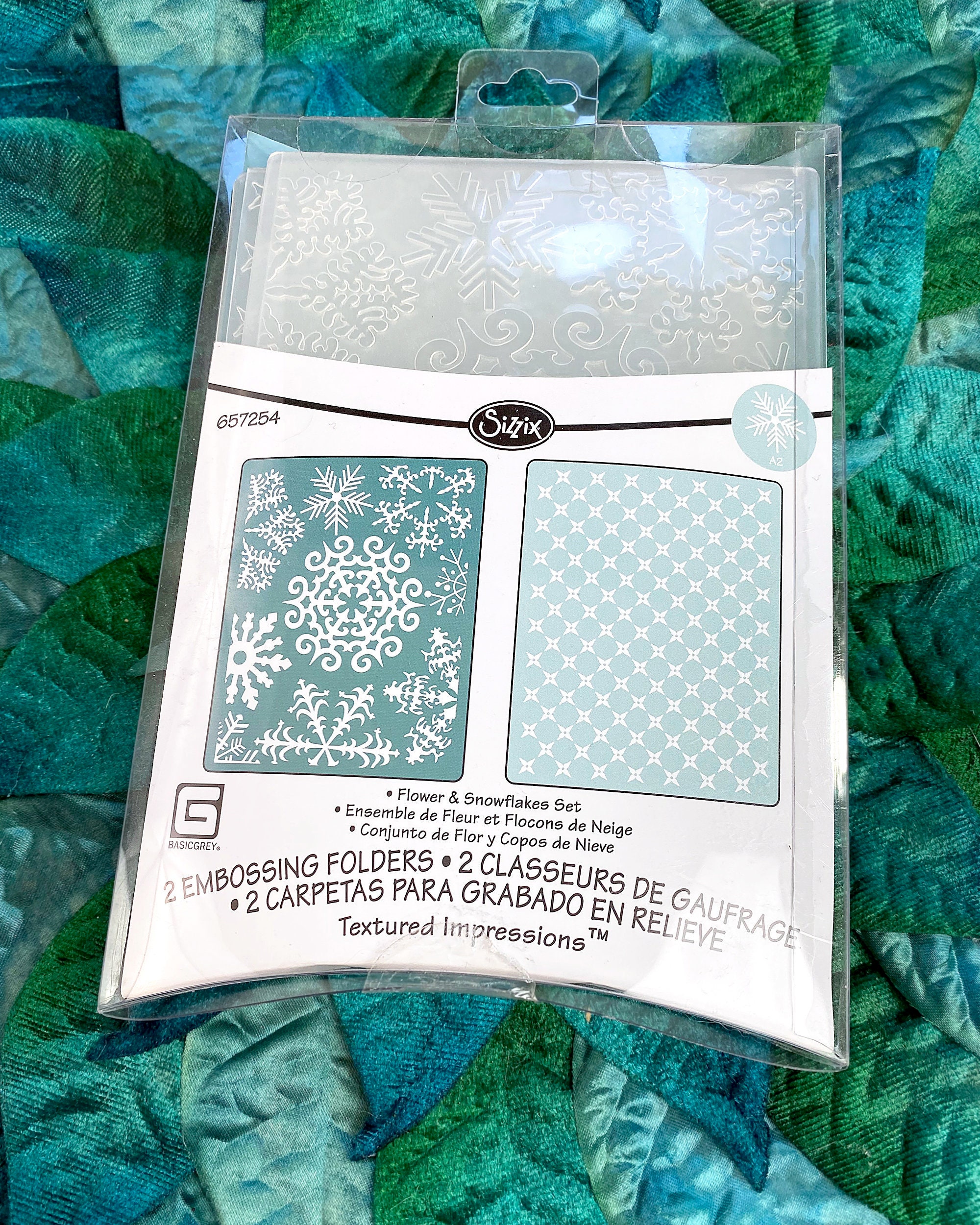 Sizzix Textured Impressions Embossing Folders 2PK - Flower Rings & Clusters  Set