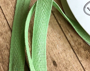 Mint Green Twill Ribbon, Scrapbook, Card-Making, Sew, Craft Projects, Decor, DIY, Gift Wrap, Spring, Summer, Sports, Grass, Luck - .5" wide