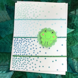 Danke Interaktive Frosch auf einem Seerosenblatt Grußkarte, Aktion, Wackeln, Wackeln, Kind, Familie, Freund, Dankbar, Wertschätzung - 13 x 16,5