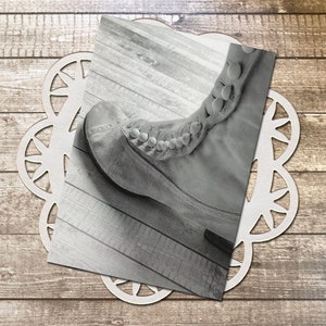 Vintage Wedding Shoe Photography Postcard: Heirloom Antique Photo (4.125&quot; x 5.75&quot;)
