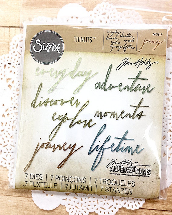 Sizzix Thinlits Cutting Dies By Tim Holtz Holiday Words 661600