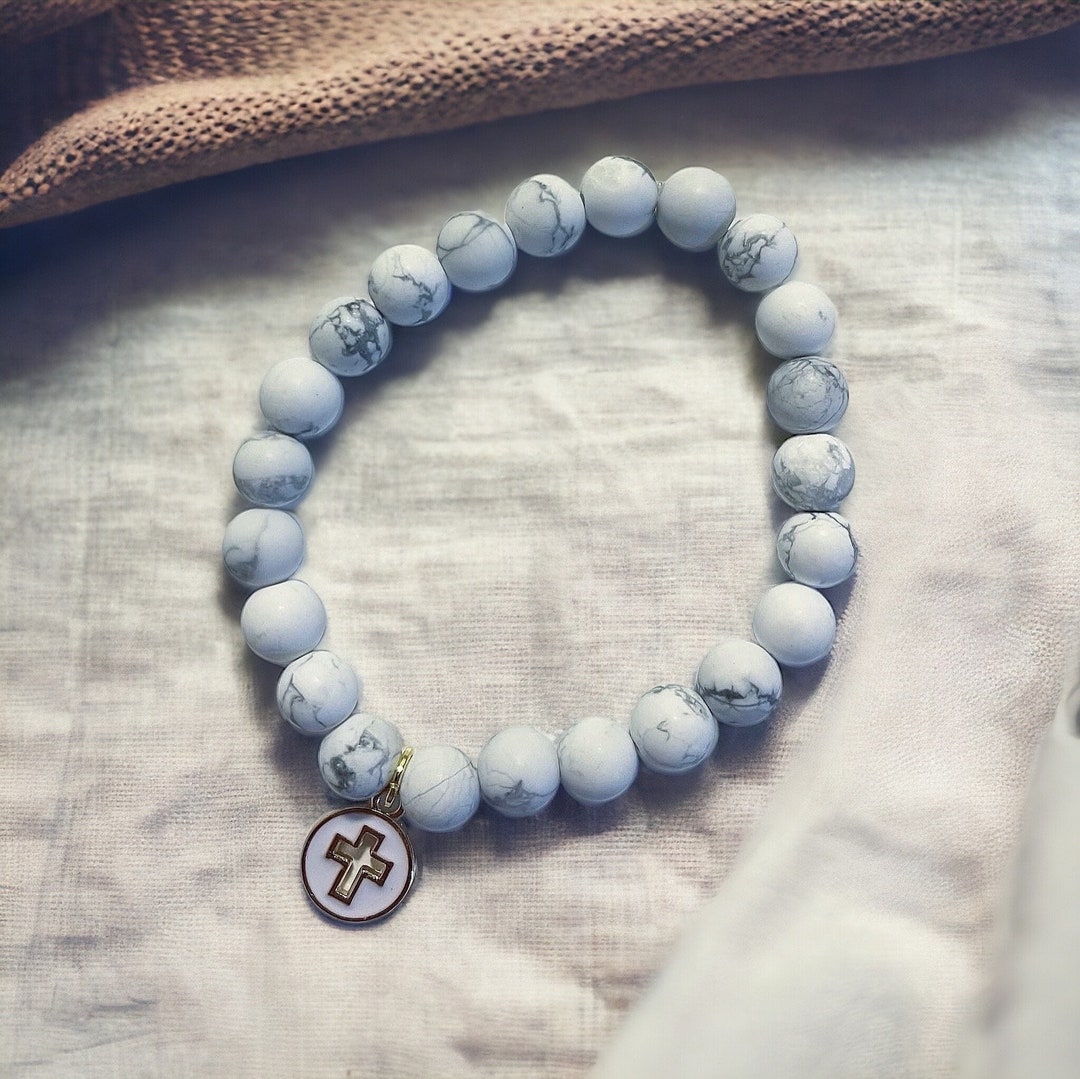 Natural Matte Howlite Gemstone Beads For Jewelry Making - 8mm, 5 Strands Per Bag (approx. 240 Beads) - View #6