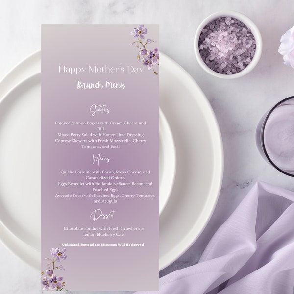 Mother's Day Brunch Flyer Invite Digital Brunch Invitation Brunch Menu Breakfast Invitation Brunch Invite