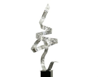 Large Metal Sculpture, Abstract Indoor Outdoor Art, Modern Garden Statue Office Decor - Perfect Moment by Jon Allen