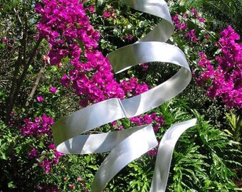 Large Metal Sculpture, Abstract Indoor Outdoor Art, Modern Metal Art Garden Decor - Whisper by Jon Allen