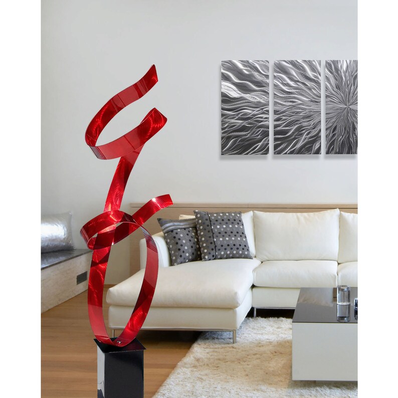 Metal Sculpture Indoor Outdoor Art Abstract Garden Decor Etsy