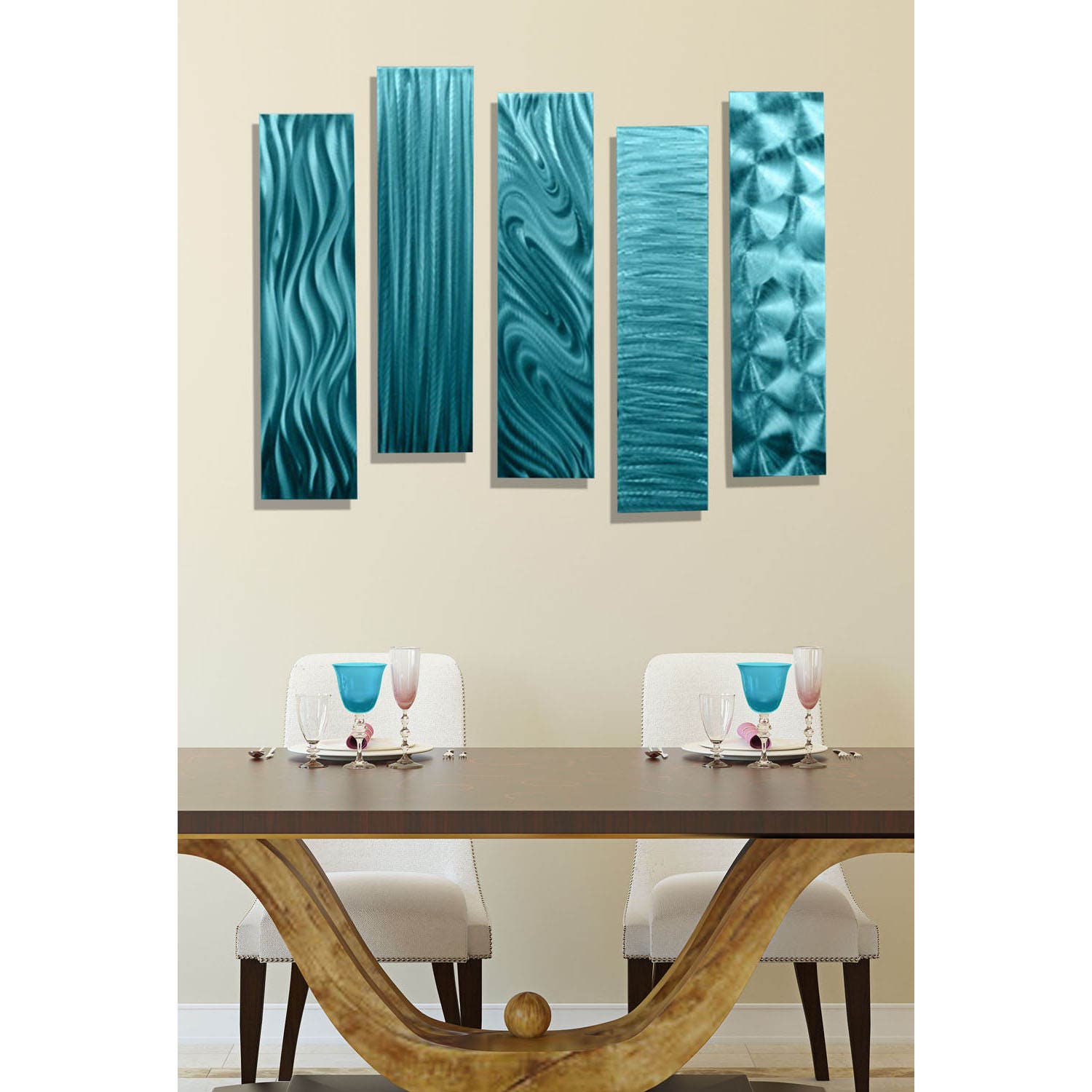 Modern Metal Wall Art Multi Panel Wall Art Abstract Etsy