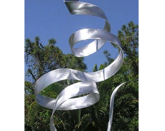 Large Metal Sculpture, Abstract Indoor Outdoor Art, Modern Metal Art Garden Decor - Whisper by Jon Allen