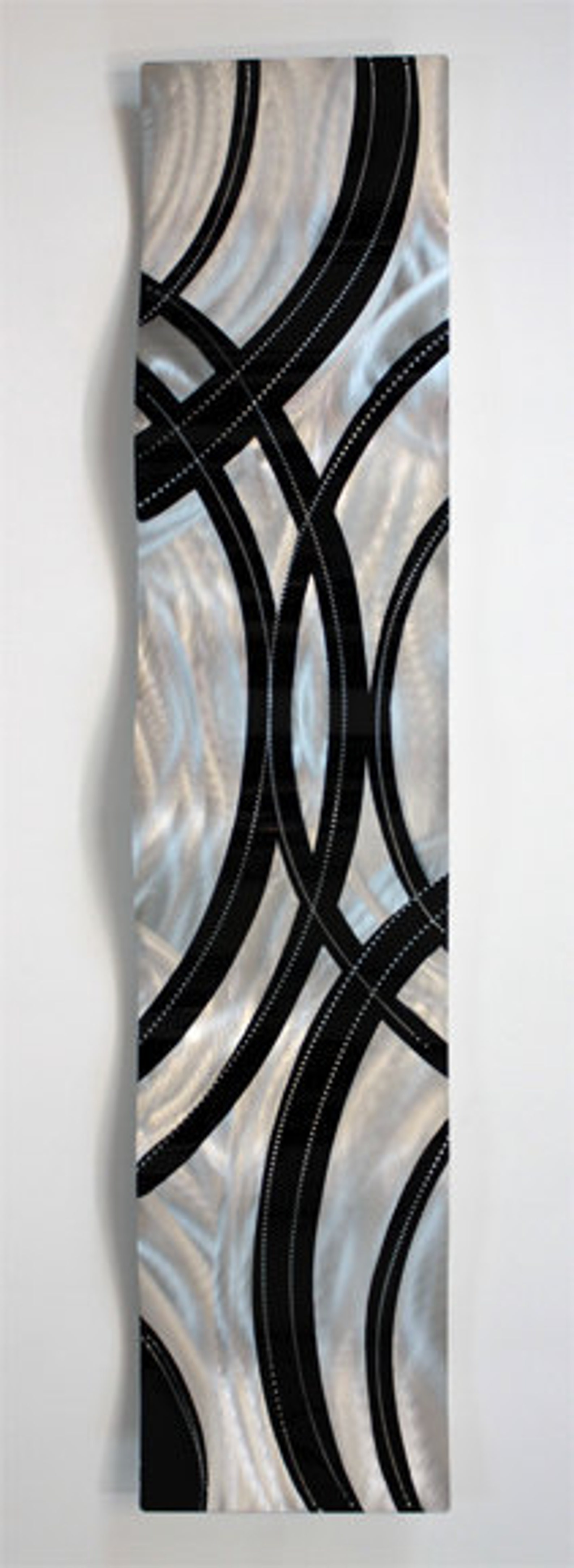 Silver and Black Metal Wall Art Modern Metal Art Abstract 3D Etsy