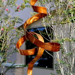 Abstract Metal Sculpture, Indoor Outdoor Art, Large Yard Sculpture Copper Sculpture Copper Perfect Moment by Jon Allen image 2