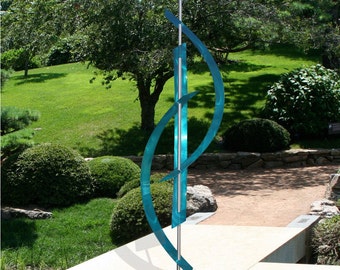 Metal Sculpture, Indoor Outdoor Art, Large Yard Sculpture Abstract Garden Sculpture, Modern Home Office Decor- Aqua Centinal by Jon Allen