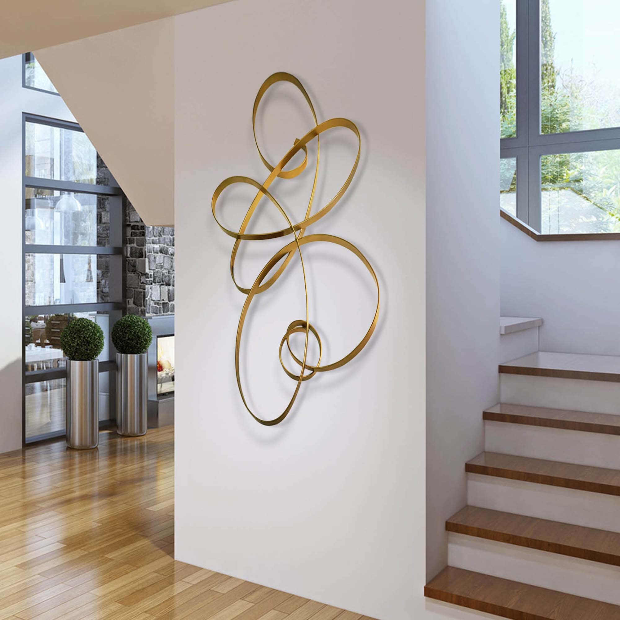 Abstract Metal Wall Art Large Artwork Modern 3D Wall Etsy