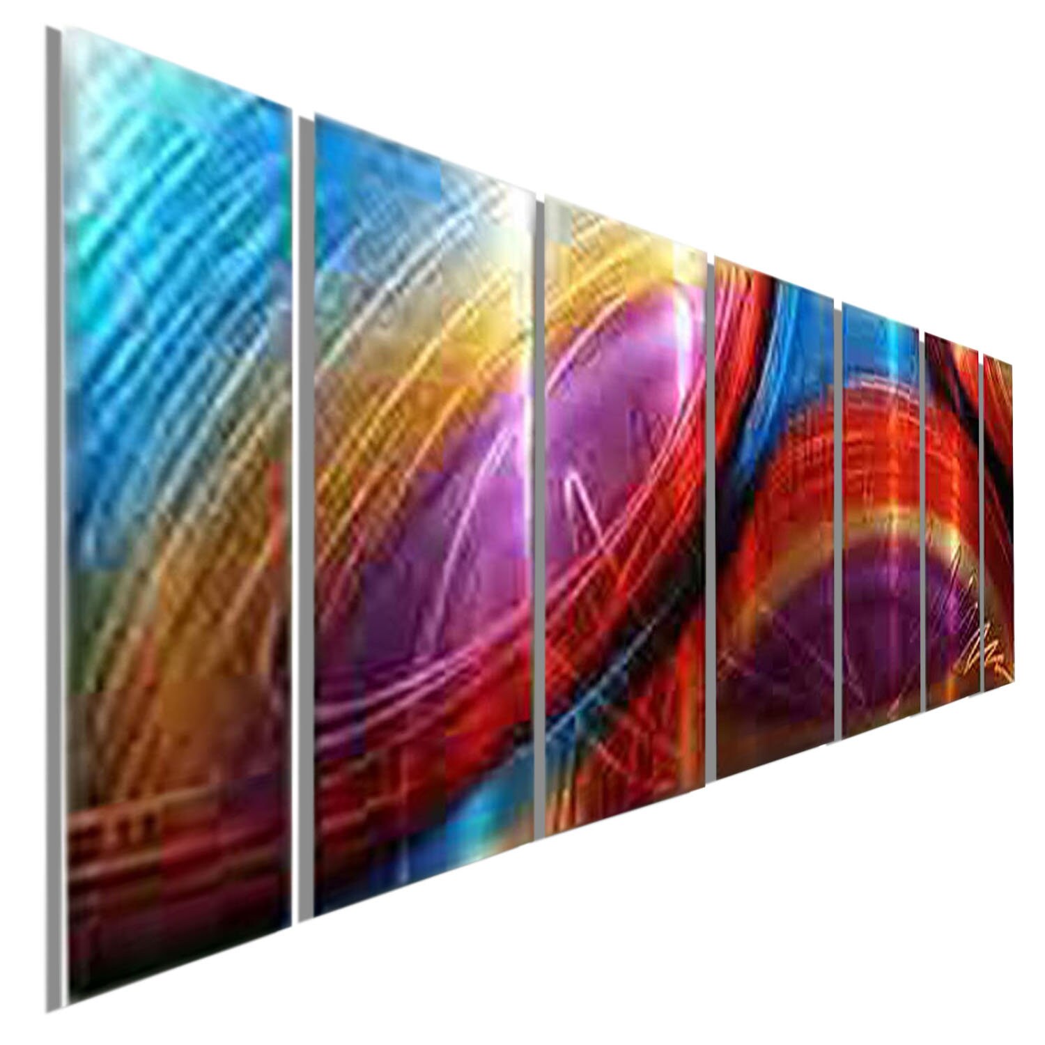 Colorful Abstract Metal Wall Art Modern Metal Painting Etsy
