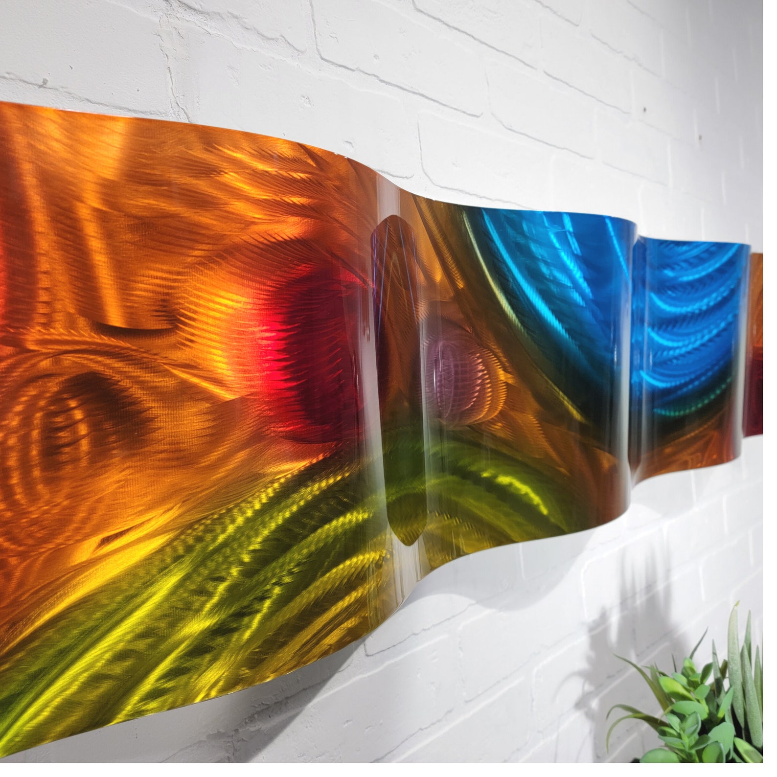 Colorful Metal Wall Art Abstract Art 3D Wall Sculpture Office - Etsy