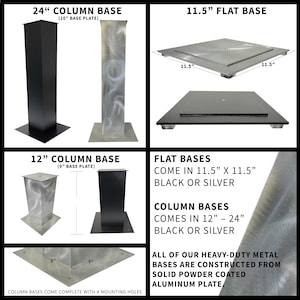 a diagram of different types of metal bases
