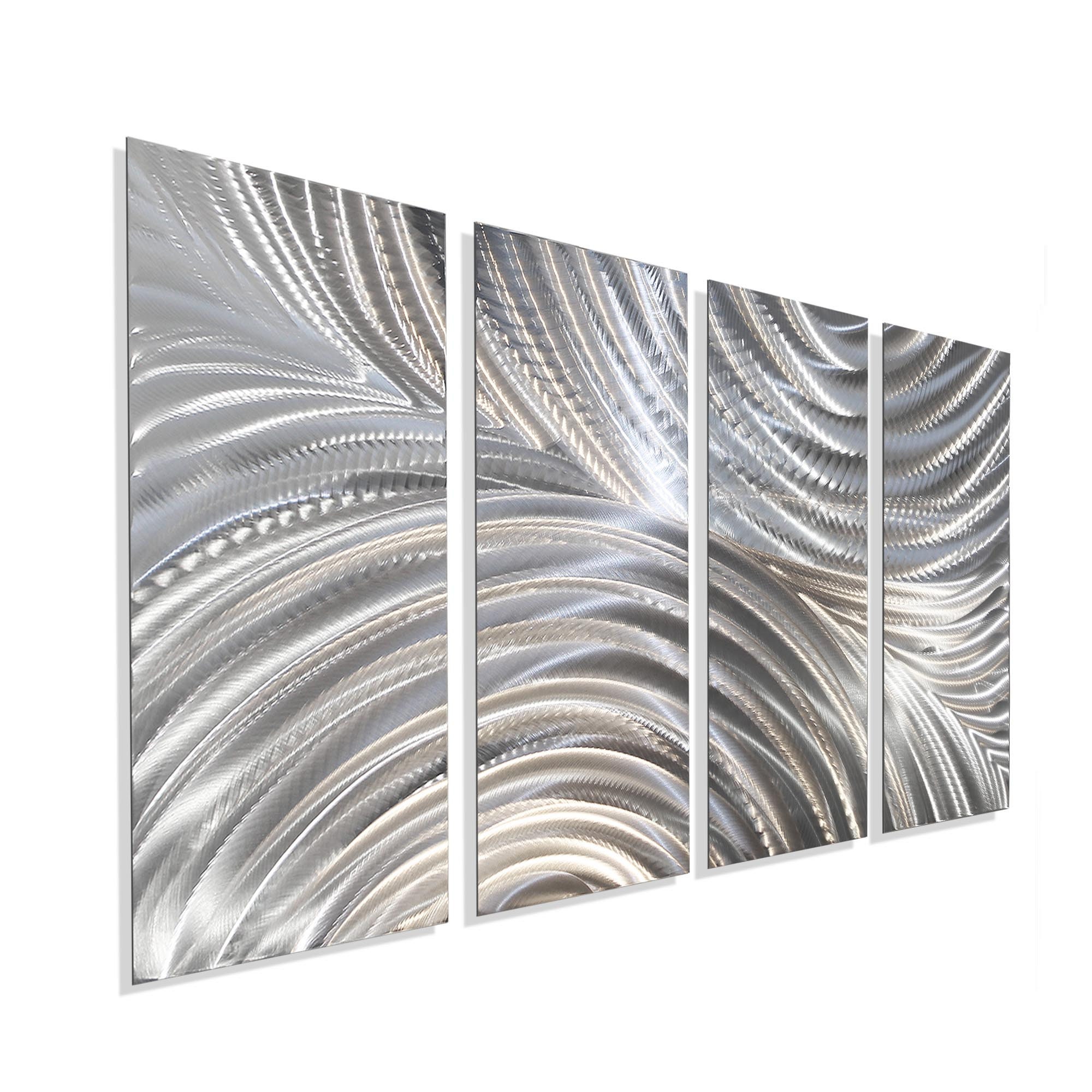 Metal Wall Art Large Artwork Silver Painting Indoor Outdoor Etsy UK