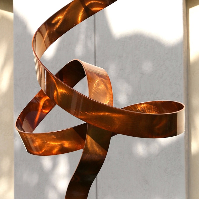 Abstract Metal Sculpture, Indoor Outdoor Art, Large Yard Sculpture Copper Sculpture Copper Perfect Moment by Jon Allen image 5