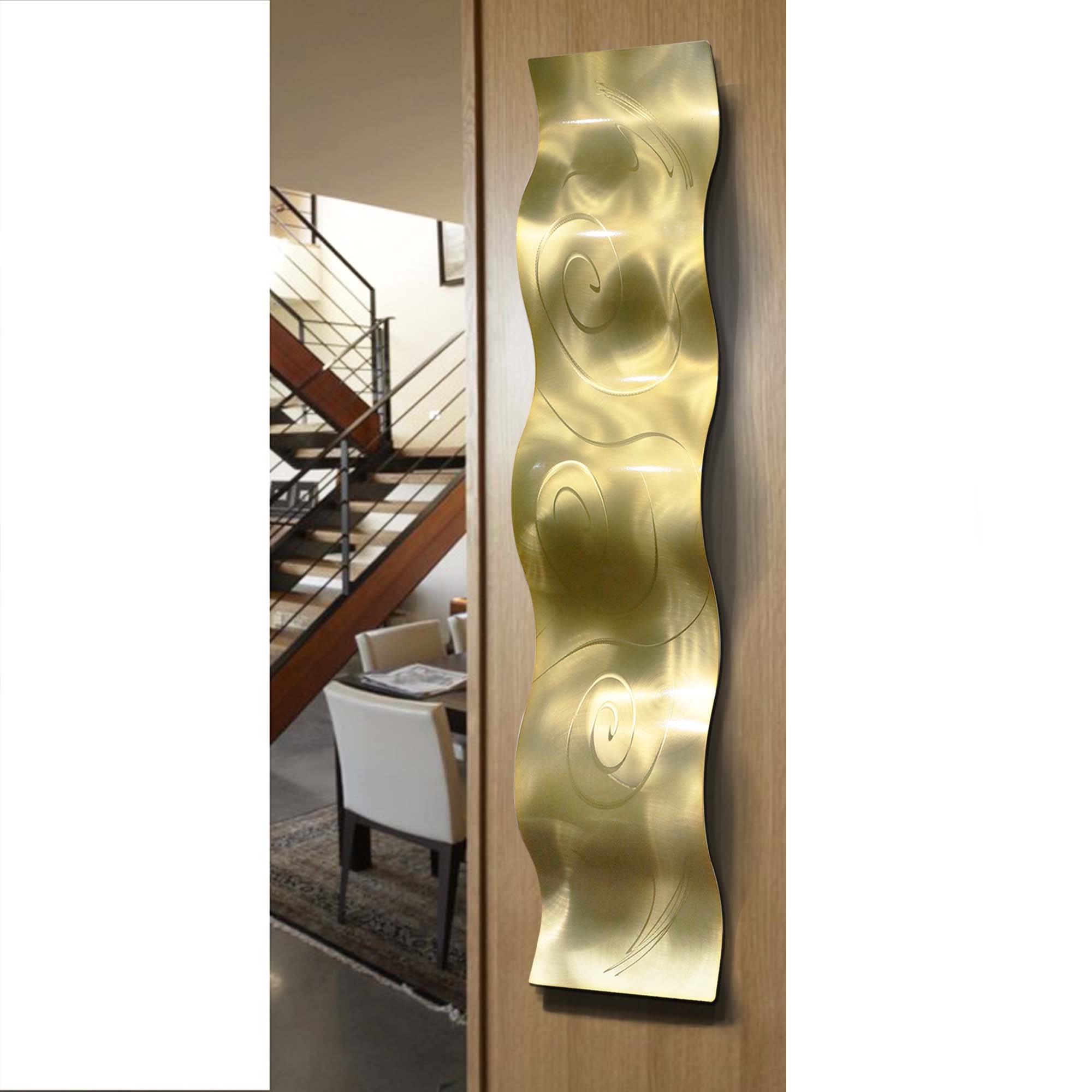 Gold Metal Wall Art Modern Metal Art Abstract Wall Etsy UK