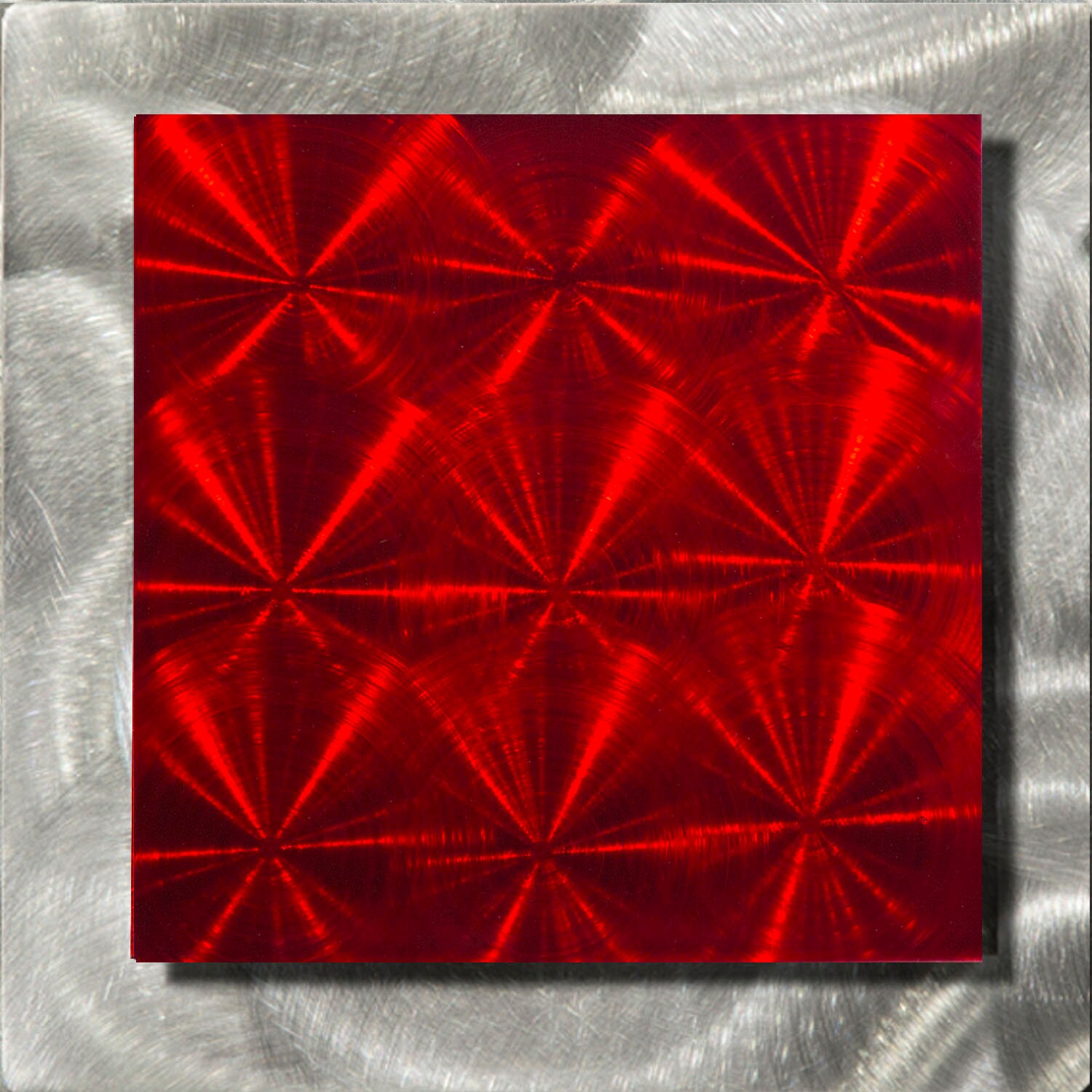 Red & Silver Metal Wall Art Multi Panel Wall Art Abstract Etsy