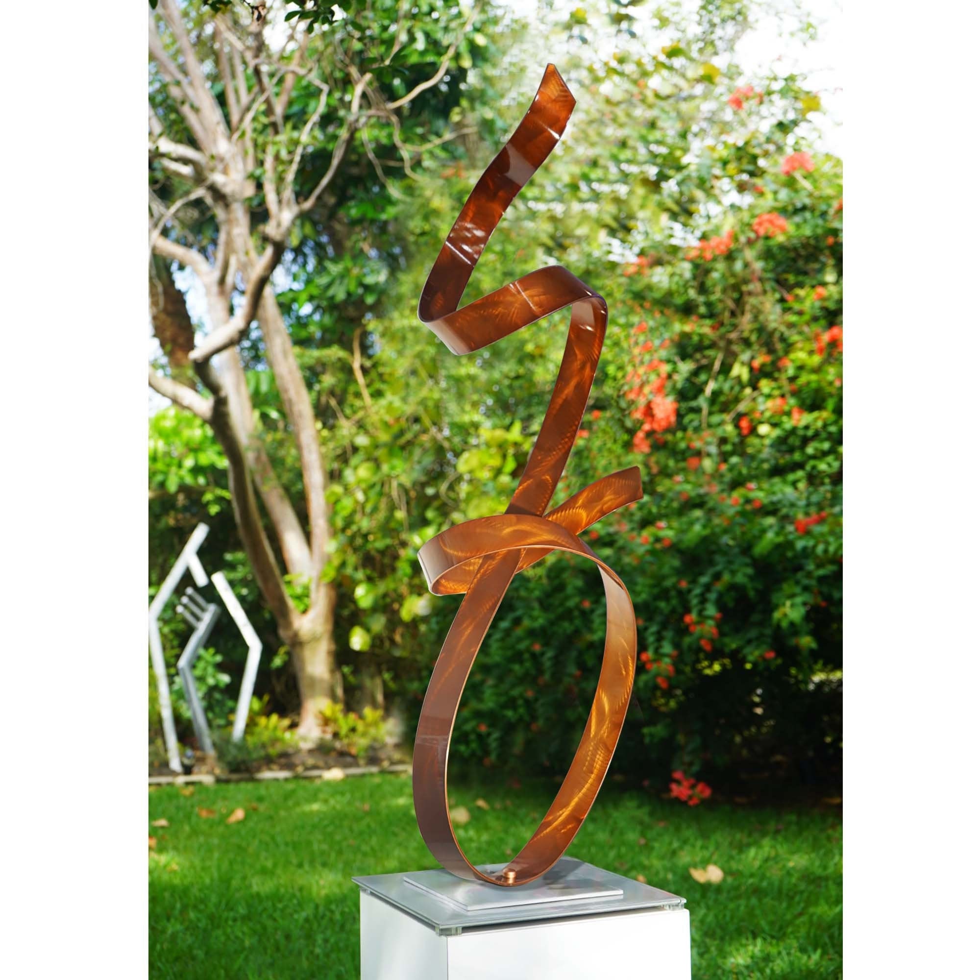 Copper Sculpture Abstract Metal Art Modern Centerpiece Etsy
