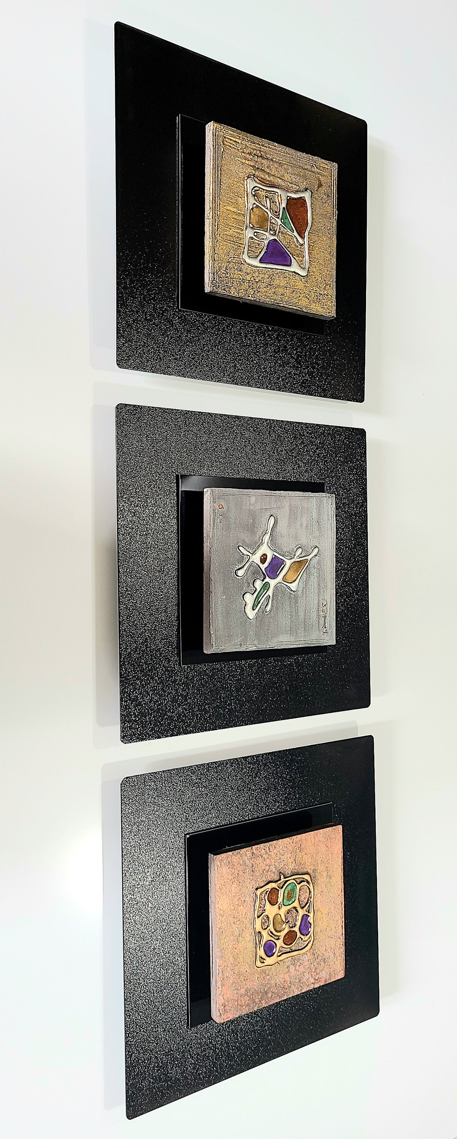 Mixed Media Wall Art Multi Panel Colorful Contemporary Etsy